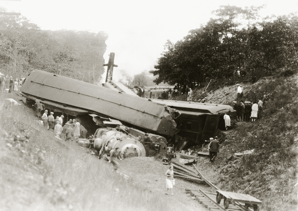 Train wreck, Montauk, 1930s